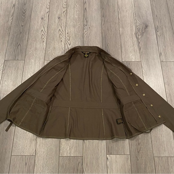 Vintage ROCAWEAR Army Green Military Style Jacket Women's Size M Gold Buttons - Picture 7 of 16